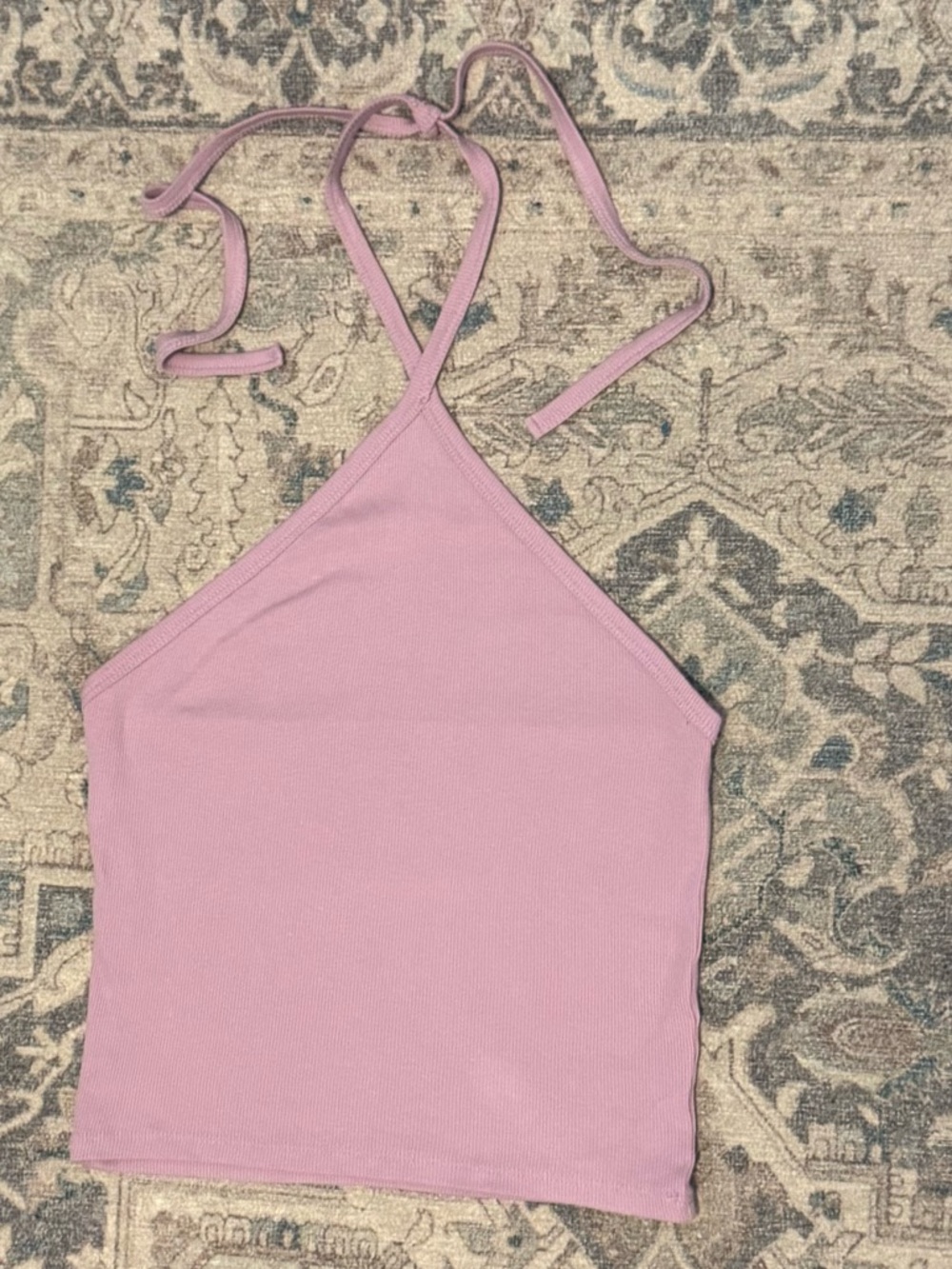 Madewell Lavender Pink Halter Ribbed Camisole Medium